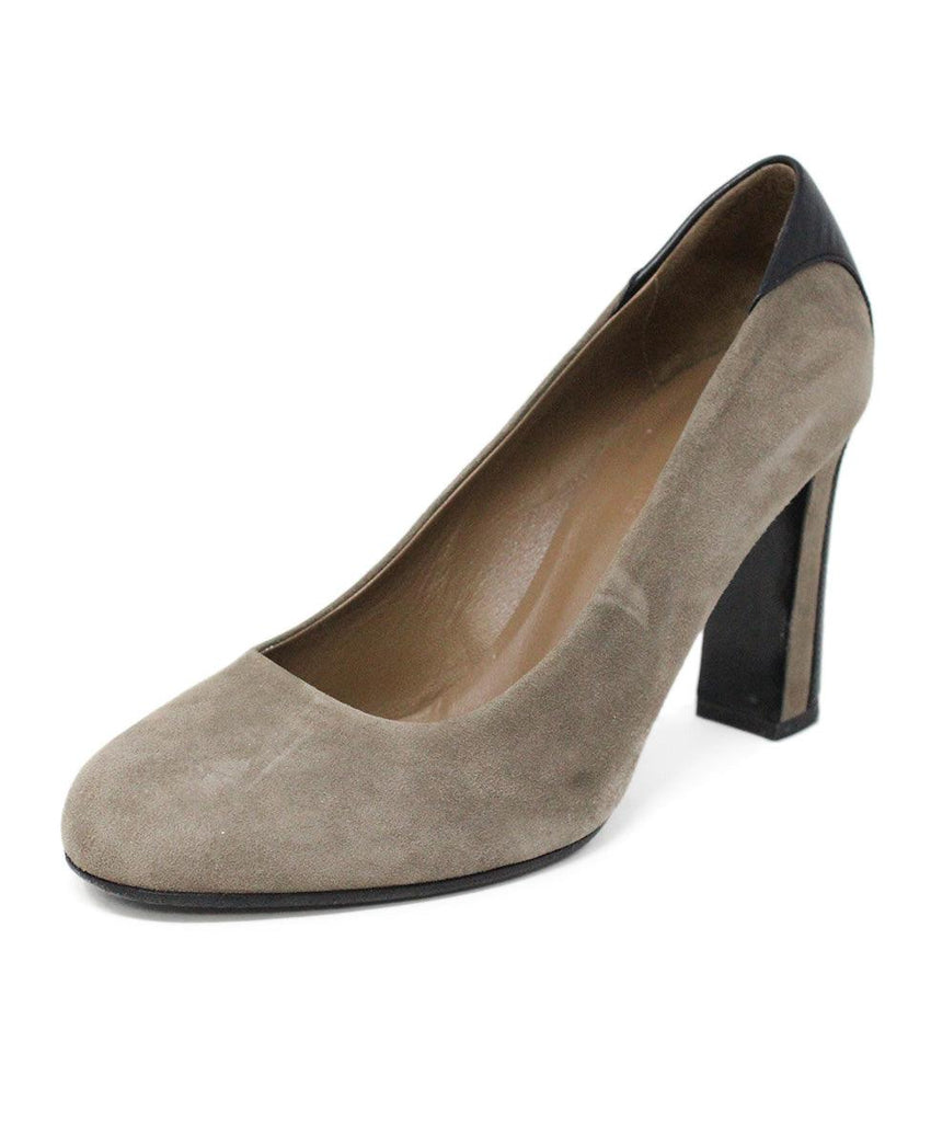 Hermes Taupe Suede Heels sz 36.5 - Michael's Consignment NYC