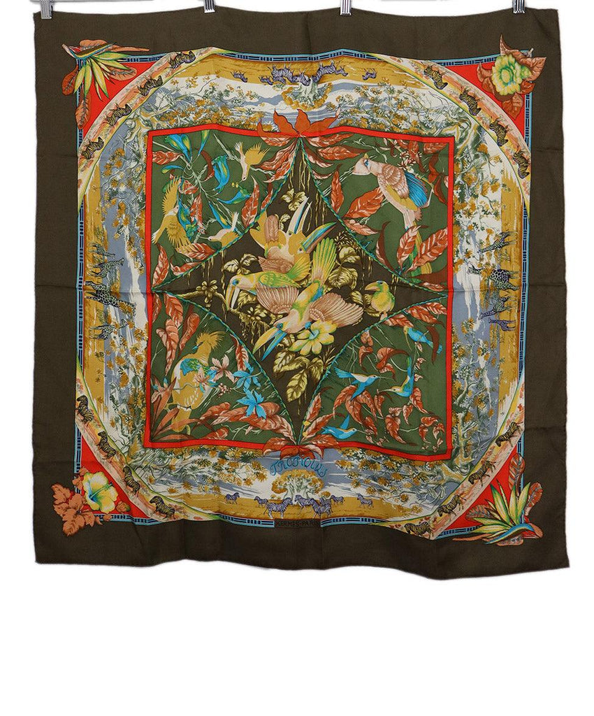 Hermes Tropiques Print Silk Scarf - Michael's Consignment NYC