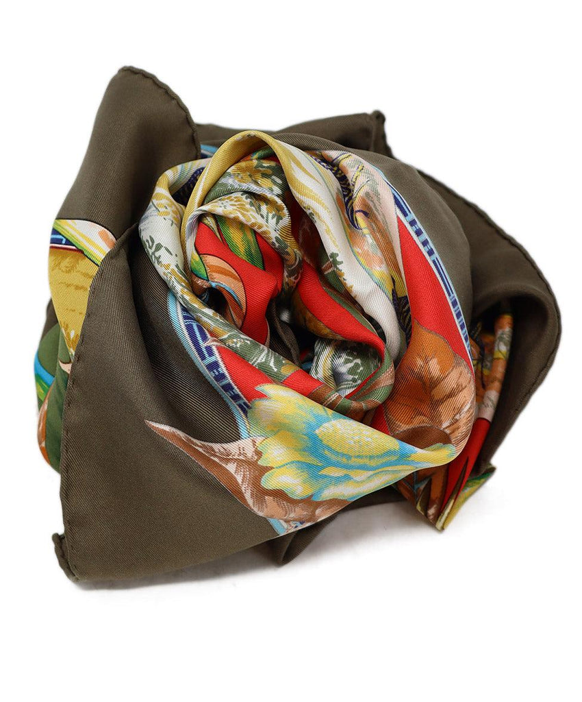 Hermes Tropiques Print Silk Scarf - Michael's Consignment NYC