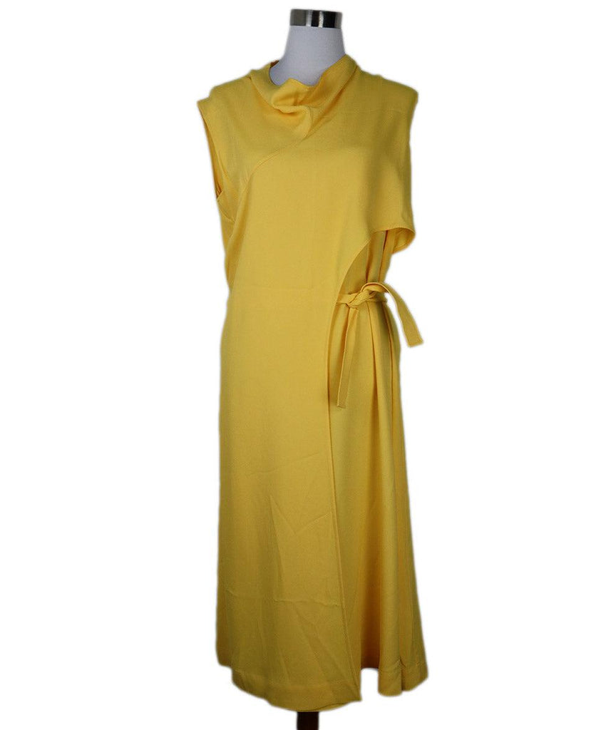 Hermes Yellow Silk Dress w/ Belt sz 8 - Michael's Consignment NYC
