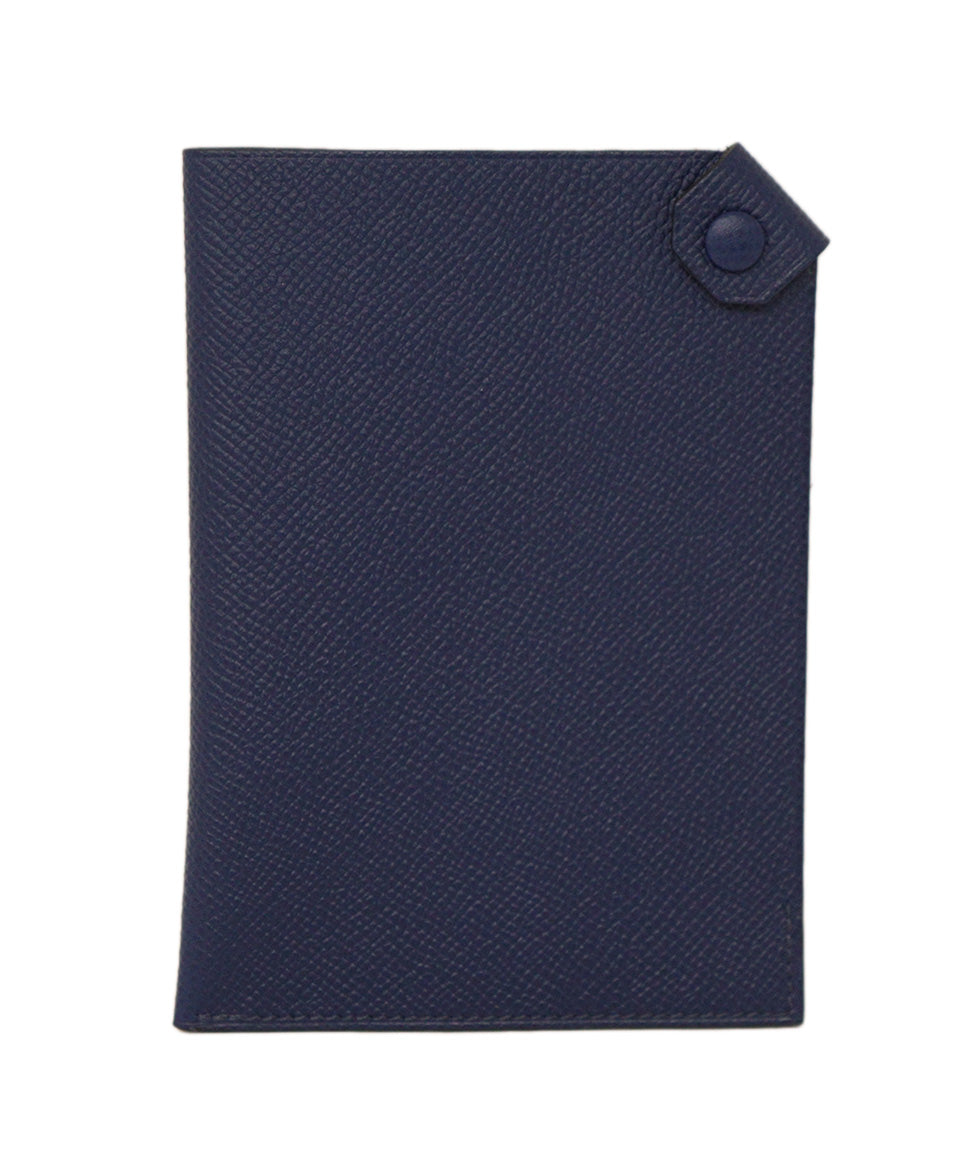 Hermes Navy Leather Passport Case – Michael's Consignment NYC