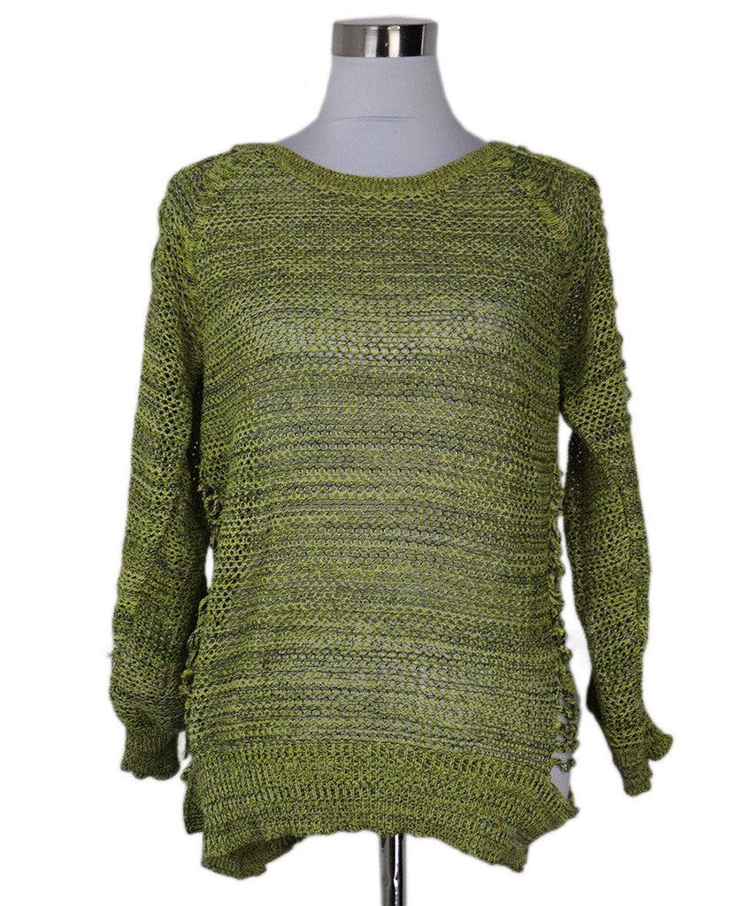 IRO Neon Yellow & Black Knit Sweater sz 2 - Michael's Consignment NYC