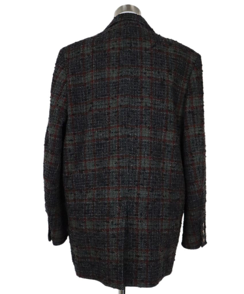 Isabel Marant Green Red & Grey Plaid Wool Blazer sz 4 - Michael's Consignment NYC
