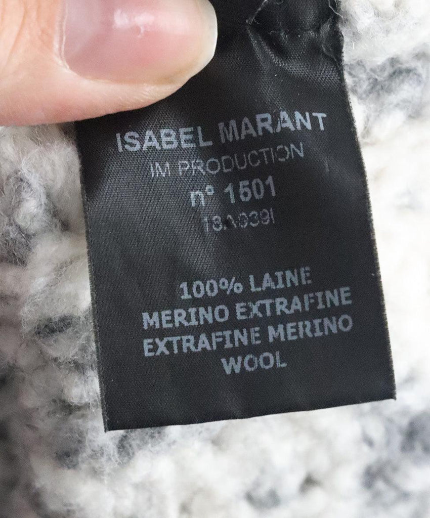 Isabel Marant Grey & White Mink Sweater sz 6 - Michael's Consignment NYC