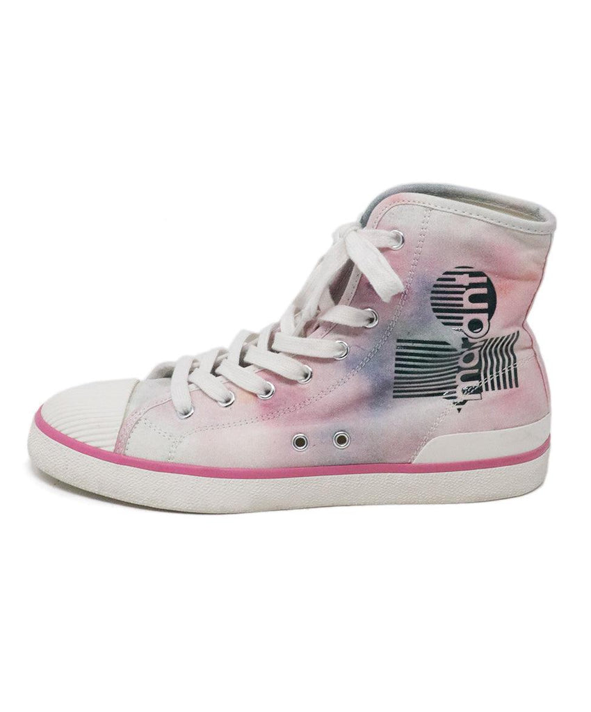 Isabel Marant White & Pink Canvas High Top Sneakers Sz US 8 - Michael's Consignment NYC
