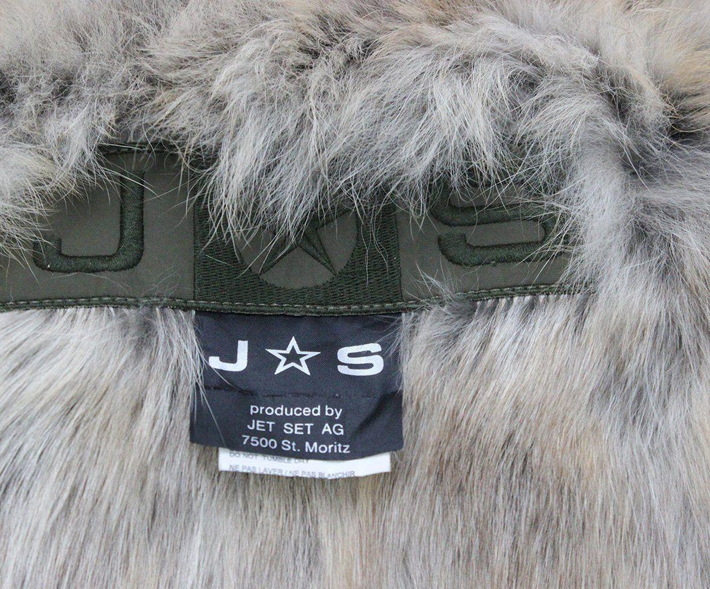 Jet Set Olive Nylon Jacket w/ Fur Lining sz 4 - Michael's Consignment NYC