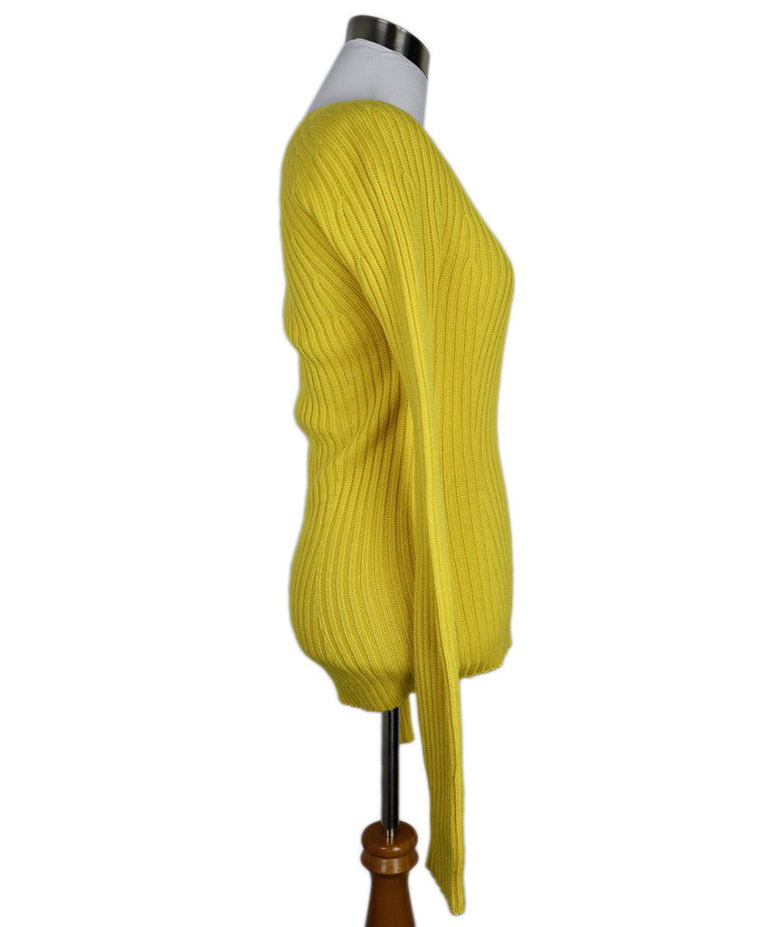 Jil Sander Yellow V-Neck Sweater 1