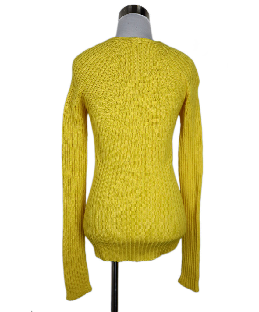 Jil Sander Yellow V-Neck Sweater 2