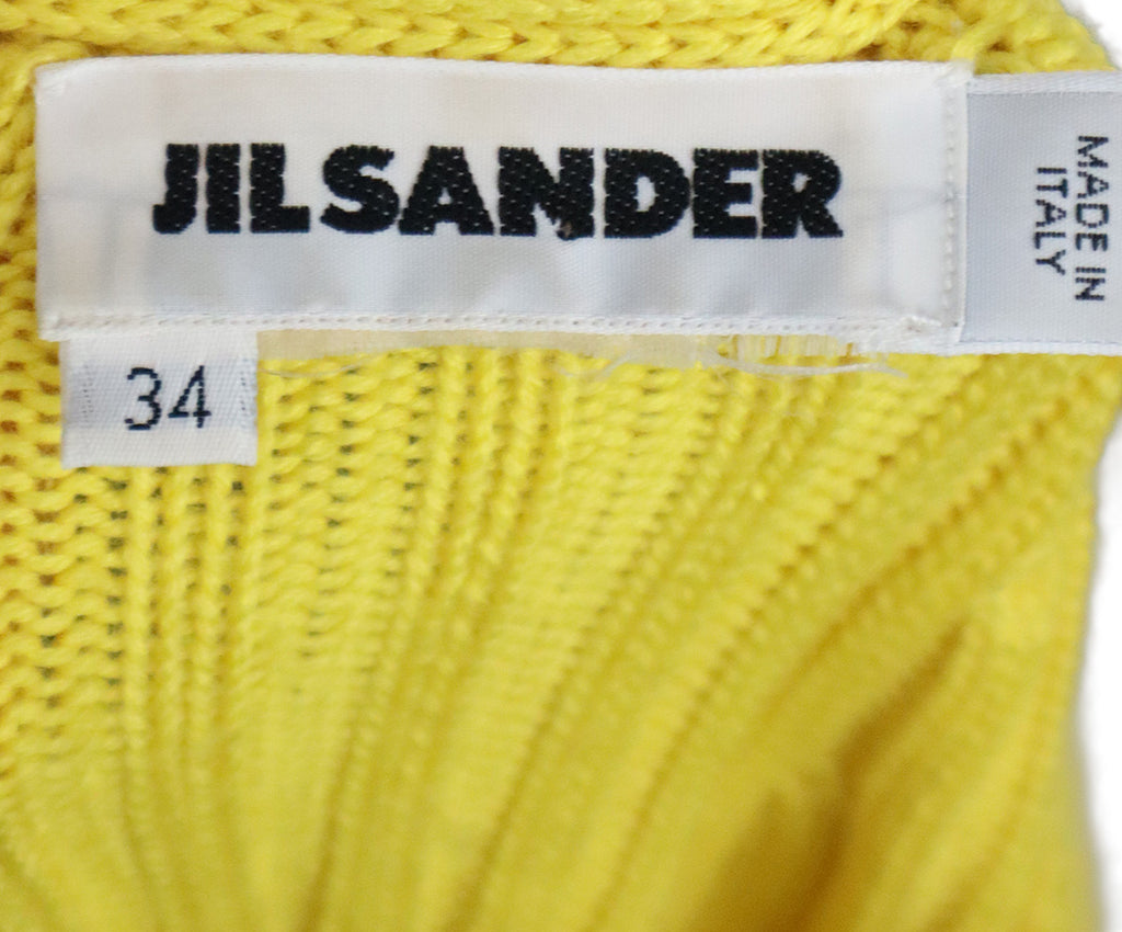 Jil Sander Yellow V-Neck Sweater 3