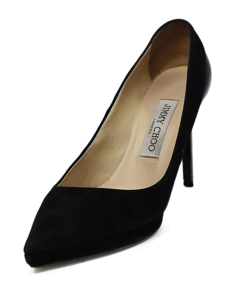 Jimmy Choo Black Suede & Patent Leather Heels sz 5.5 - Michael's Consignment NYC