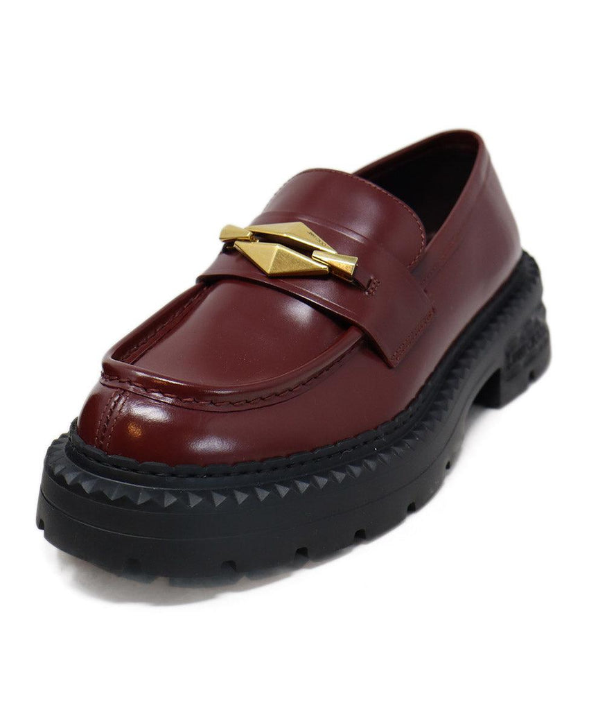 Jimmy Choo Burgundy Leather Platform Loafers sz 9 - Michael's Consignment NYC