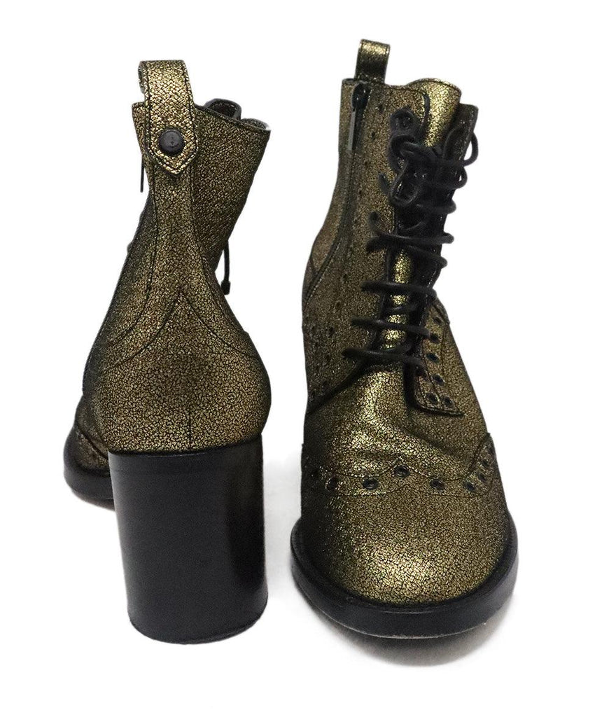 Jimmy Choo Gold Leather Booties sz 10 - Michael's Consignment NYC