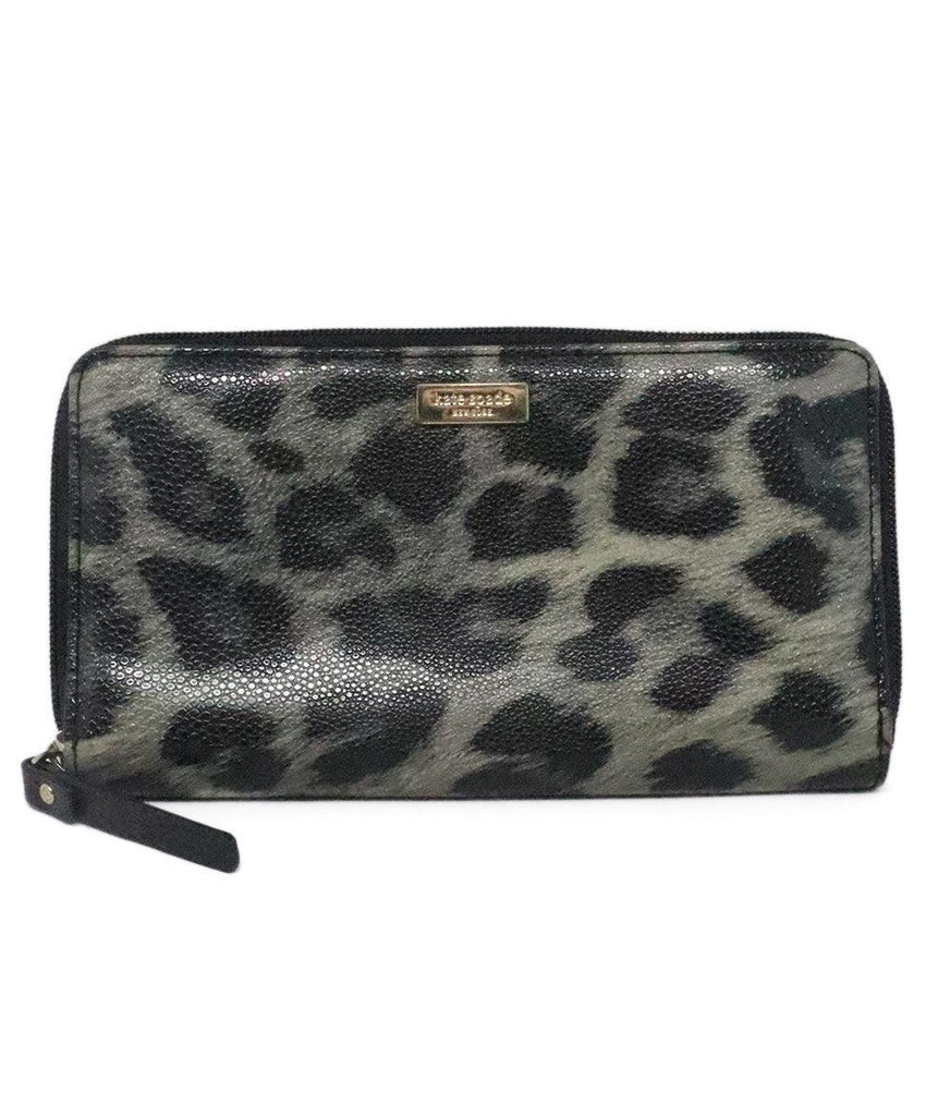 Kate Spade Black & Grey Animal Print Wallet - Michael's Consignment NYC