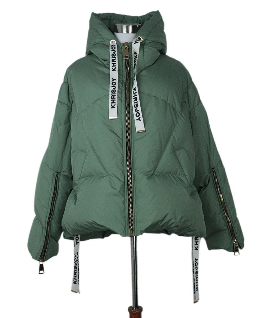 Khrisjoy Sage Green Puffer Coat sz 6 - Michael's Consignment NYC