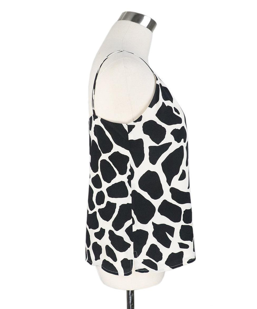 L'Agence Black & White Print Silk Top sz 2 - Michael's Consignment NYC