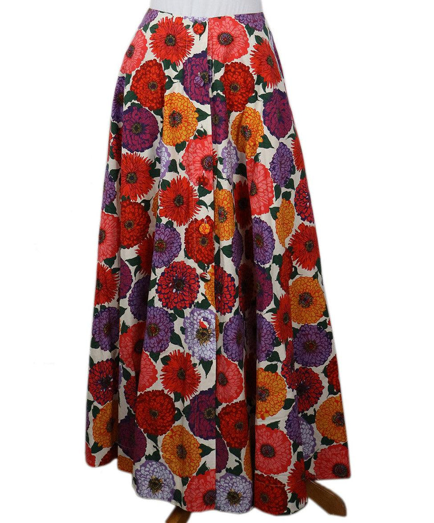 La Double J Floral Print Cotton Skirt sz 4 - Michael's Consignment NYC