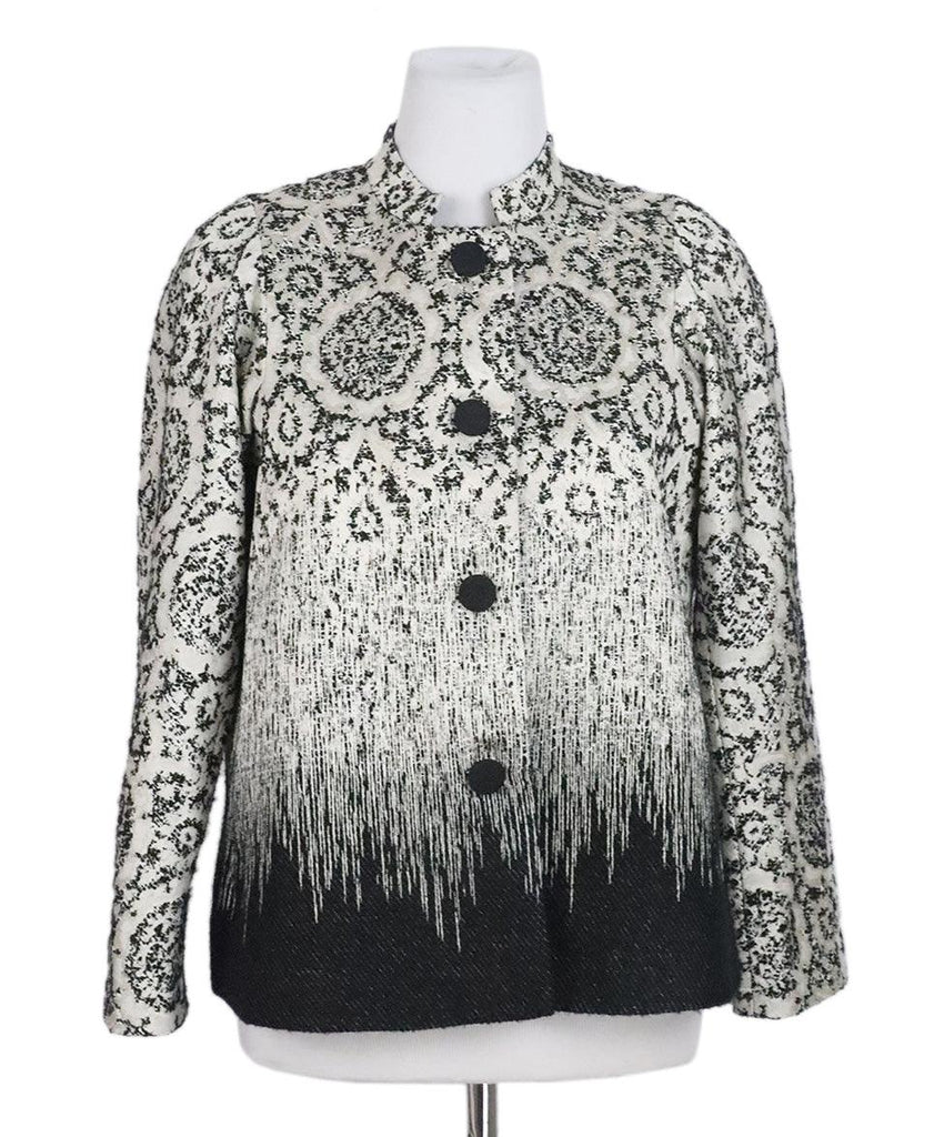 Lafayette Black & Beige Print Jacket sz 4 - Michael's Consignment NYC