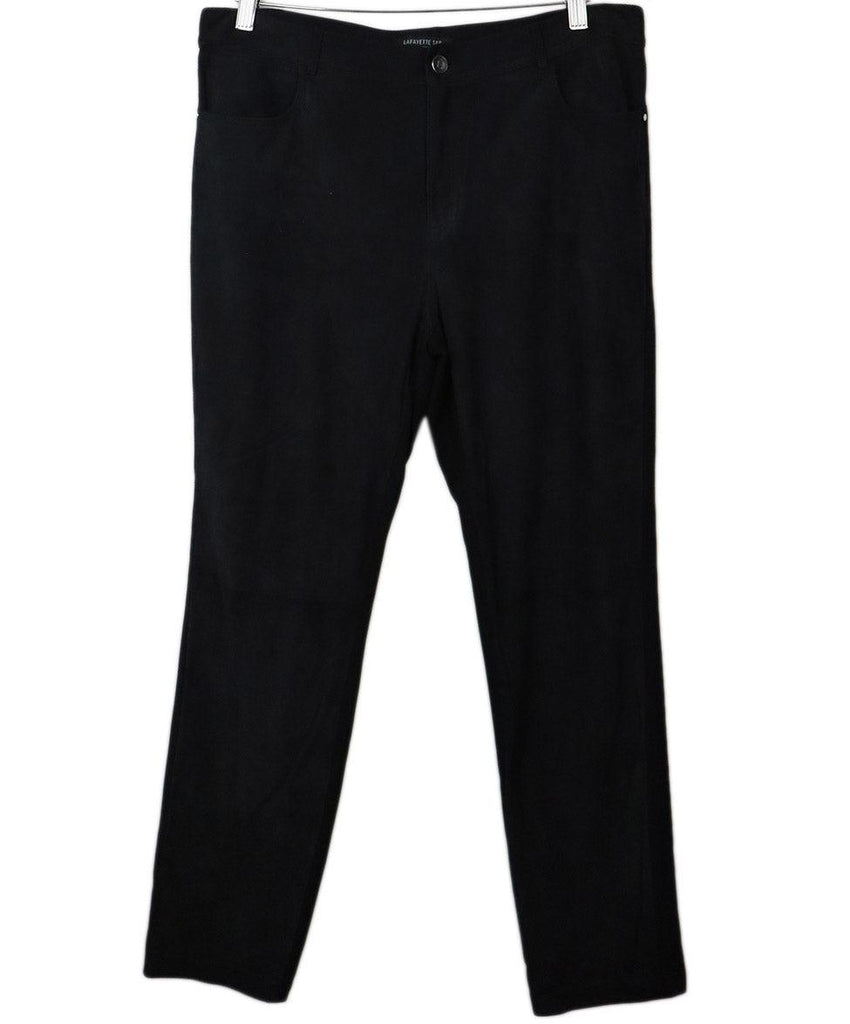 Lafayette Black Suede Pants sz 12 - Michael's Consignment NYC