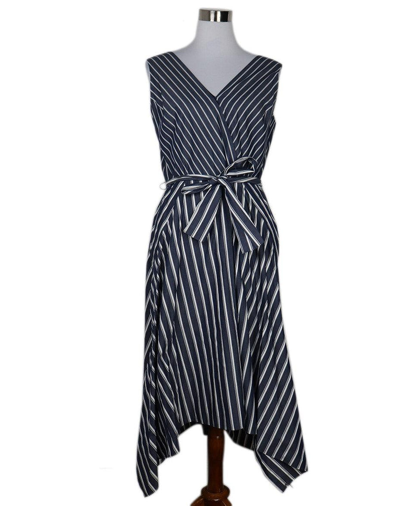 Lafayette Blue & White Striped Cotton Dress sz 8 - Michael's Consignment NYC