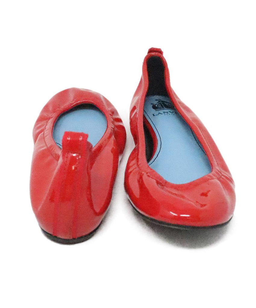 Lanvin Red Patent Leather Flats sz 7 - Michael's Consignment NYC