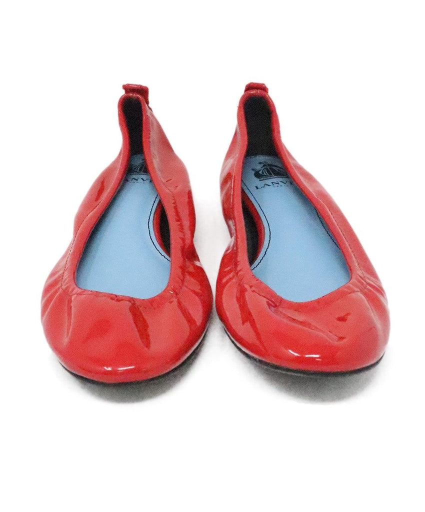 Lanvin Red Patent Leather Flats sz 7 - Michael's Consignment NYC