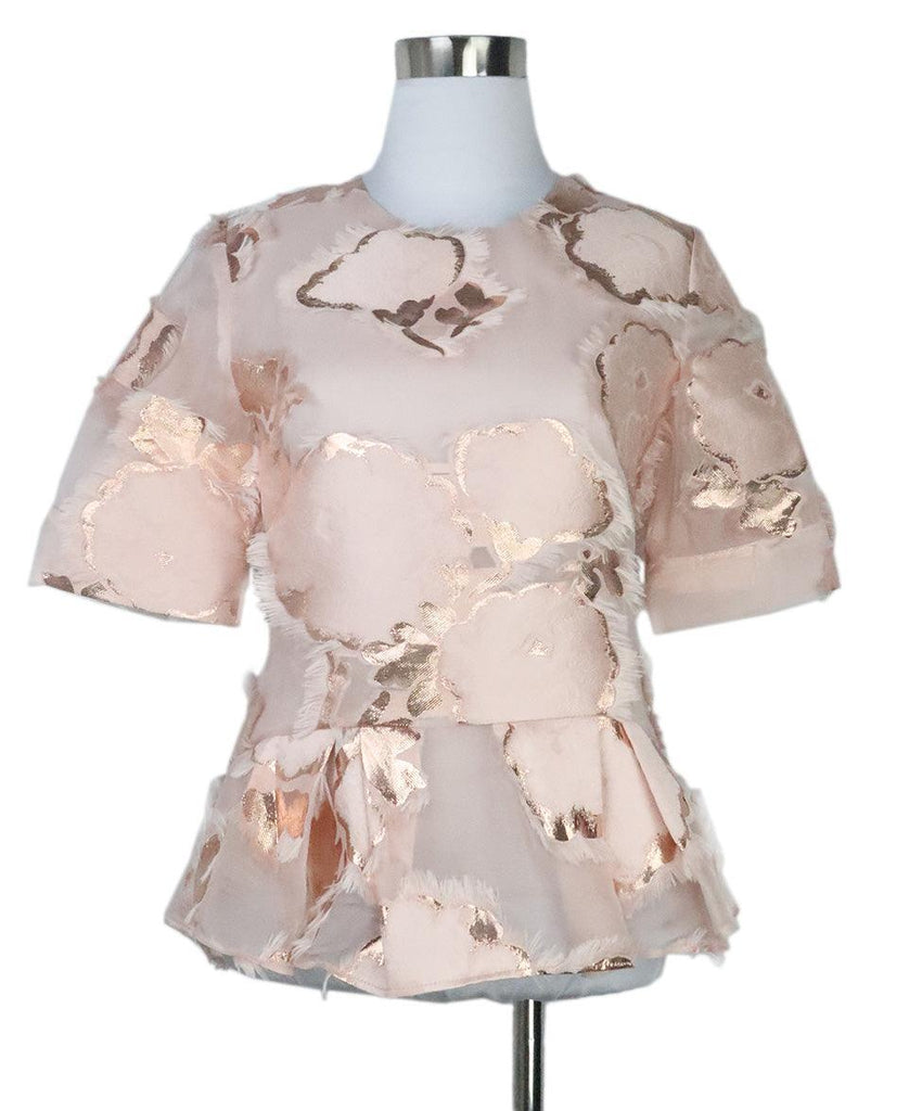 Lela Rose Pink & Rose Gold Blouse sz 0 - Michael's Consignment NYC