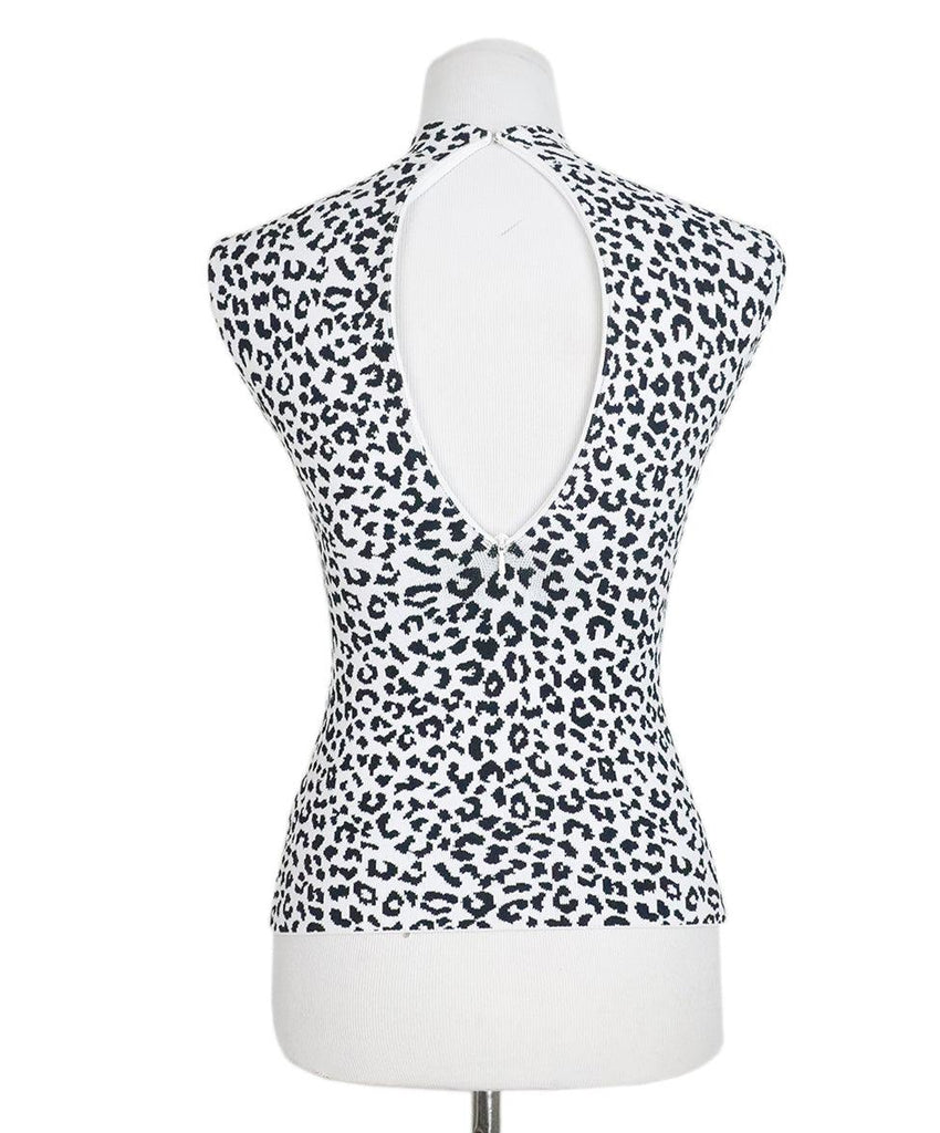 Lippes Black & White Animal Print Top sz 4 - Michael's Consignment NYC