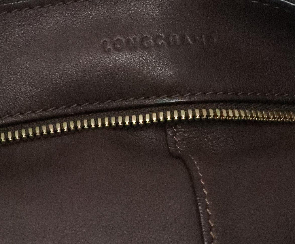 Longchamp Chocolate Brown Leather Tote - Michael's Consignment NYC