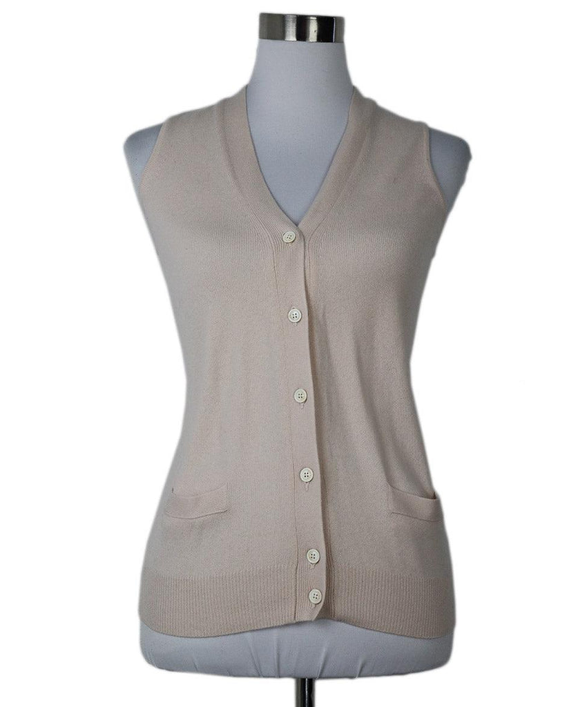 Loro Piana Pale Pink Cashmere Vest sz 2 - Michael's Consignment NYC