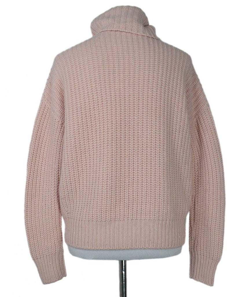 Loro Piana Pink Cashmere Sequin Turtleneck sz 4 - Michael's Consignment NYC
