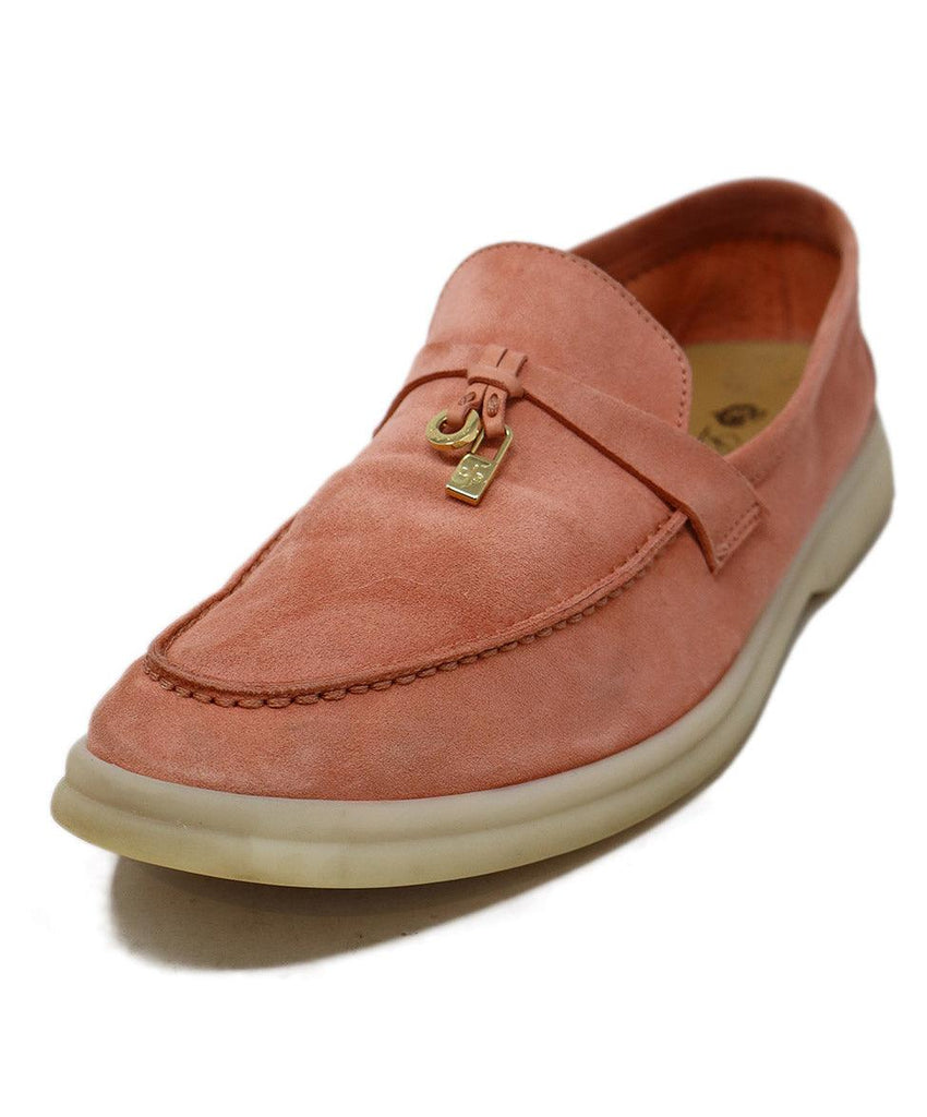 Loro Piana Pink Suede Loafers sz 10.5 - Michael's Consignment NYC
