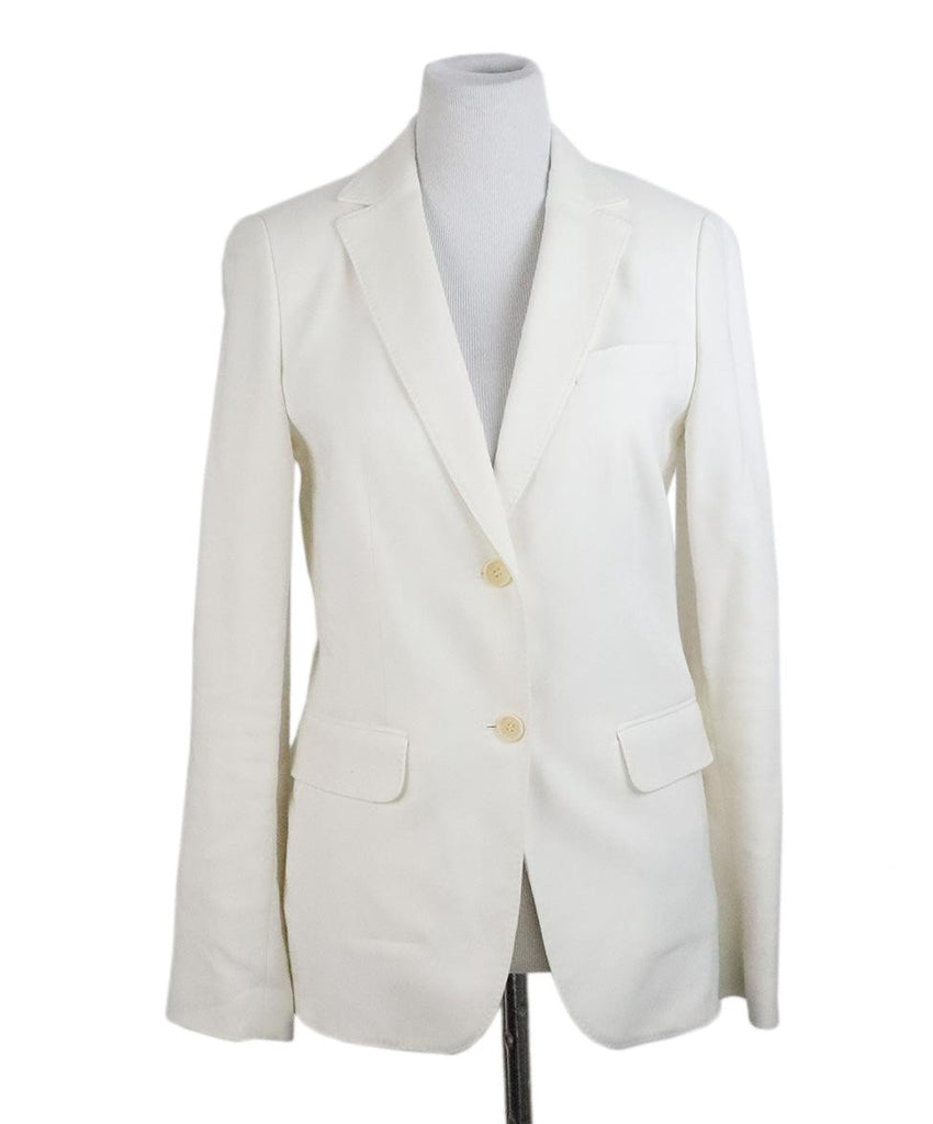Loro Piana White Cotton Jacket sz 6 - Michael's Consignment NYC