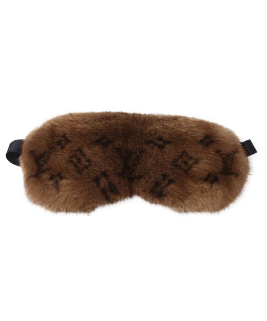 Louis Vuitton Brown Mink Sleep Mask W/Box - Michael's Consignment NYC