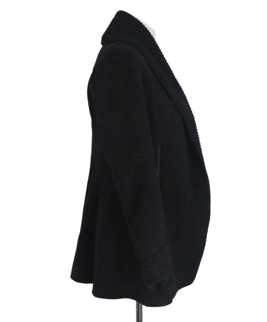 Mackage Black Wool Coat w/ Knit Collar sz 2 - Michael's Consignment NYC