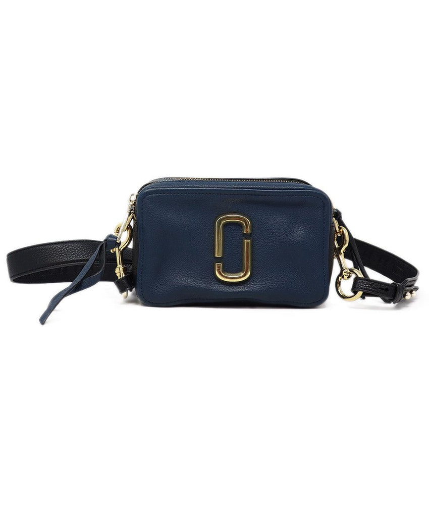 Marc Jacobs Navy Leather Crossbody Bag - Michael's Consignment NYC
