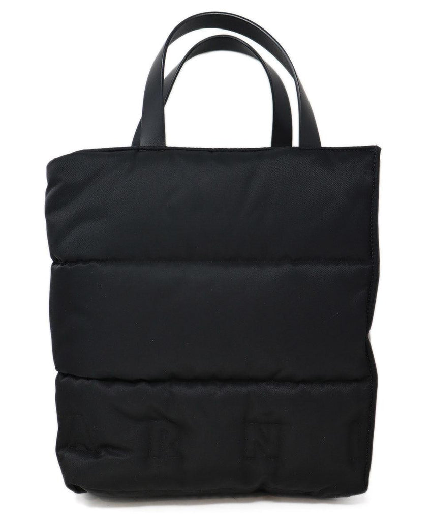 Marni Black Leather & Nylon Museo Soft Tote - Michael's Consignment NYC
