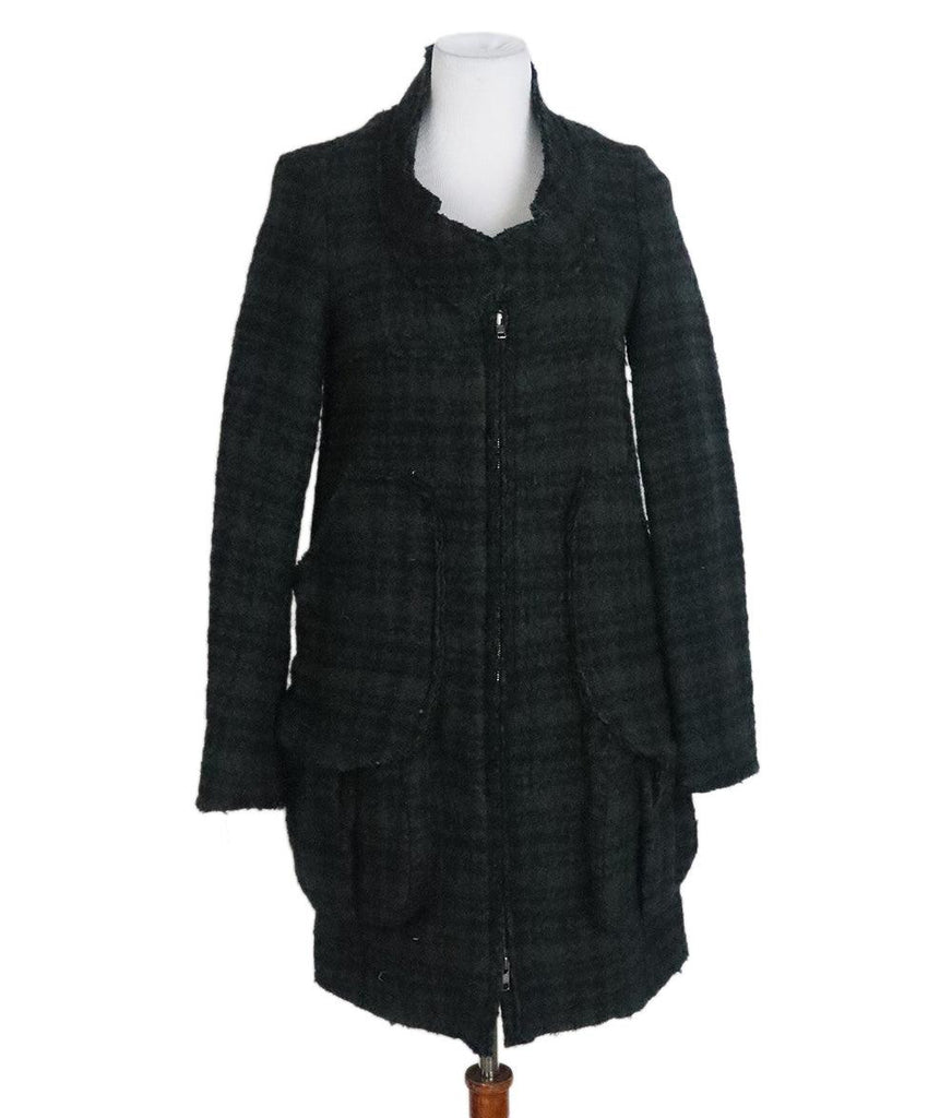 Marni Green & Black Wool Coat sz 4 - Michael's Consignment NYC