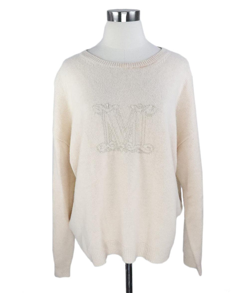 Max Mara Cream Cashmere Sweater sz 8 - Michael's Consignment NYC