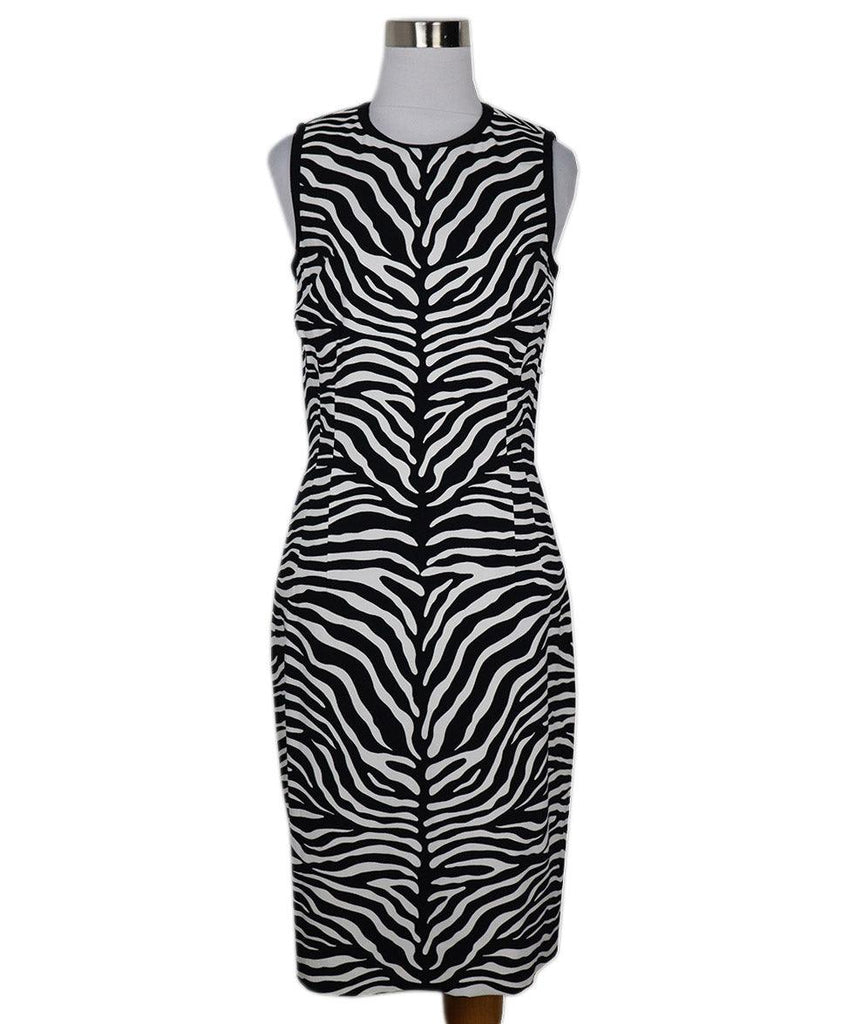 Michael Kors B&W Zebra Print Dress sz 8 - Michael's Consignment NYC