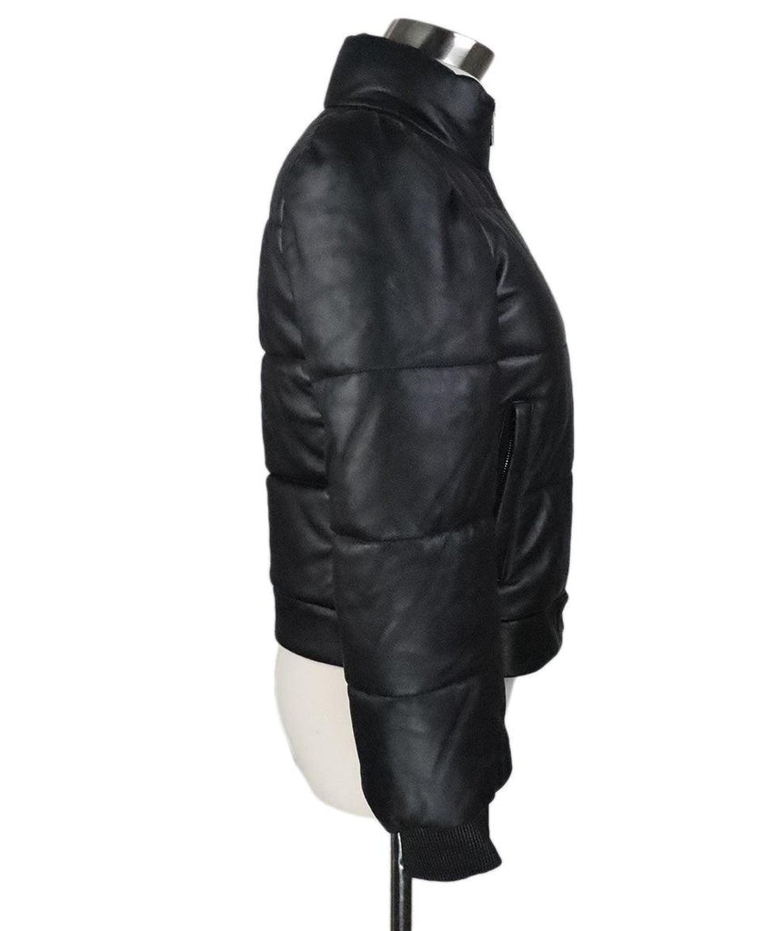 Michael Kors Black Leather Coat sz 0 - Michael's Consignment NYC