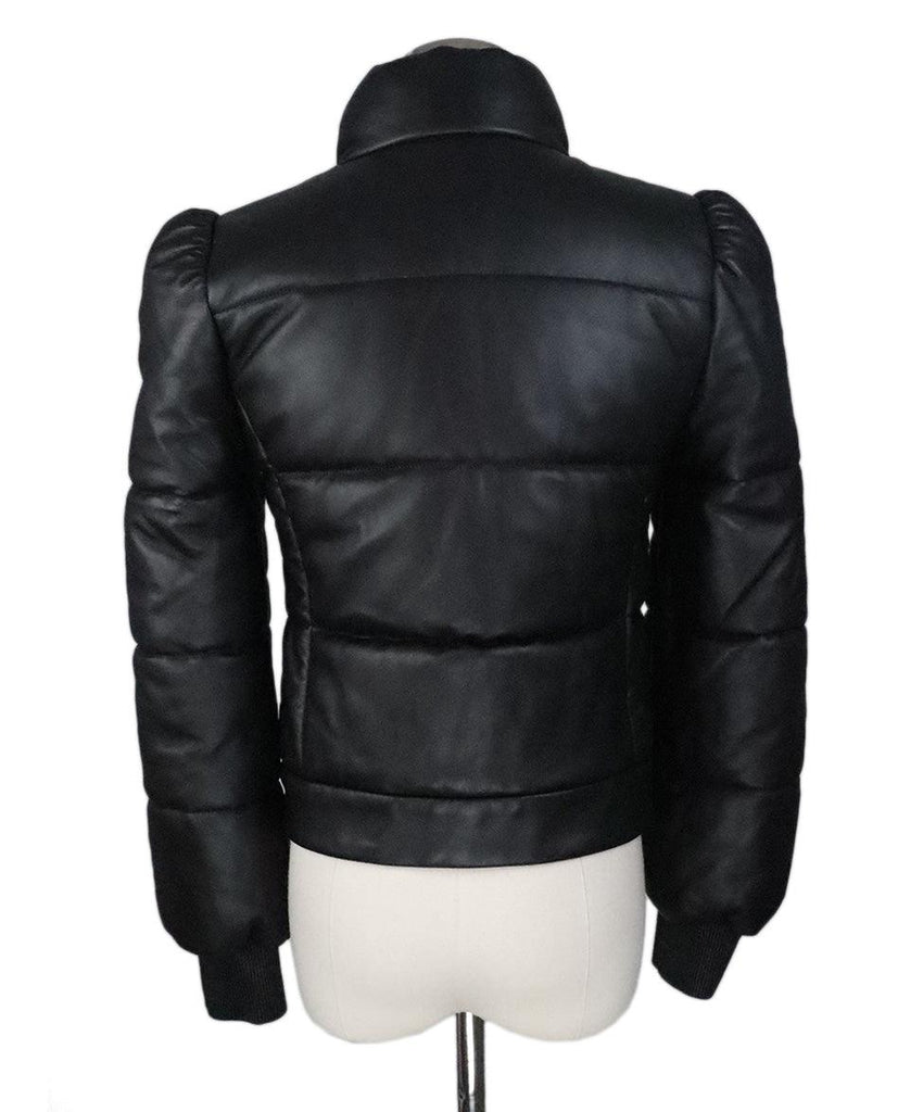 Michael Kors Black Leather Coat sz 0 - Michael's Consignment NYC