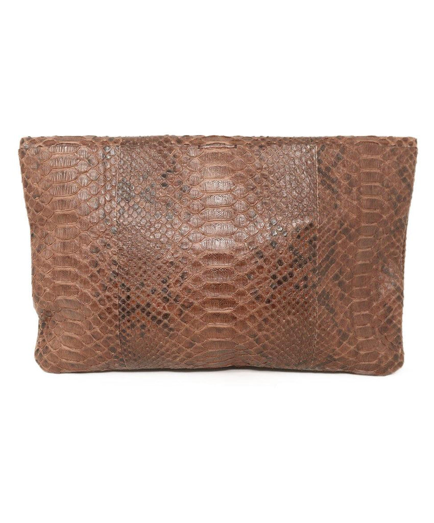 Michael Kors Brown Python Clutch - Michael's Consignment NYC