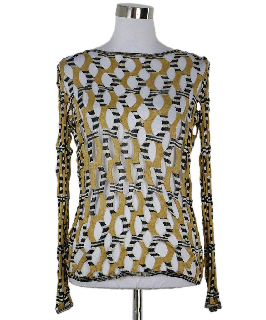 Missoni Yellow & Black Knit Sweater sz 4 - Michael's Consignment NYC
