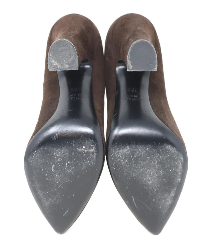 Miu Miu Brown Suede Heels sz 6.5 - Michael's Consignment NYC