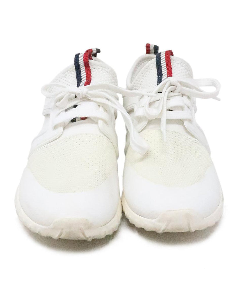 Moncler White Nylon Sneakers sz 7 - Michael's Consignment NYC