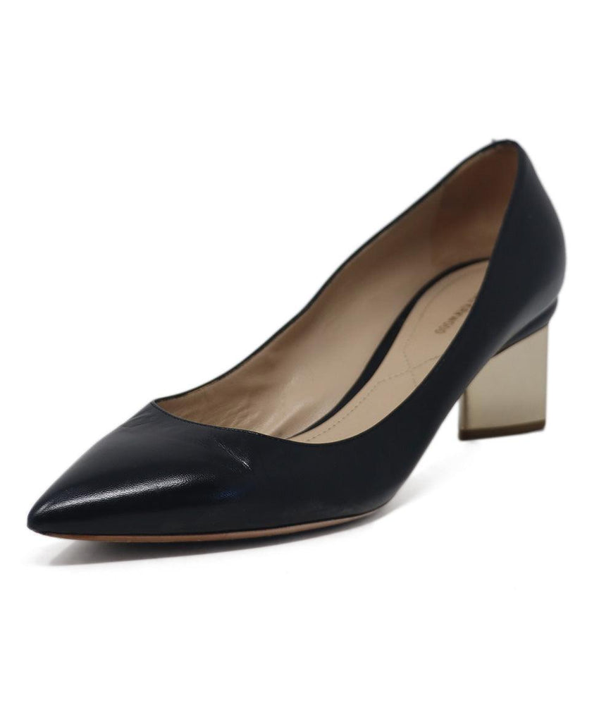Nicholas Kirkwood Black Leather Gold Heels sz 11.5 - Michael's Consignment NYC