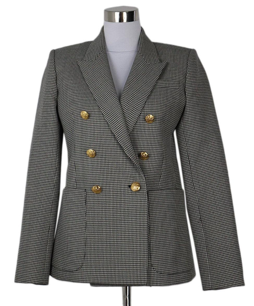 Nili Lotan B&W Wool Houndstooth Blazer Jacket sz 6 - Michael's Consignment NYC
