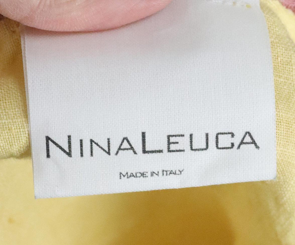 Nina Leuca Yellow Linen Blouse sz 6 - Michael's Consignment NYC