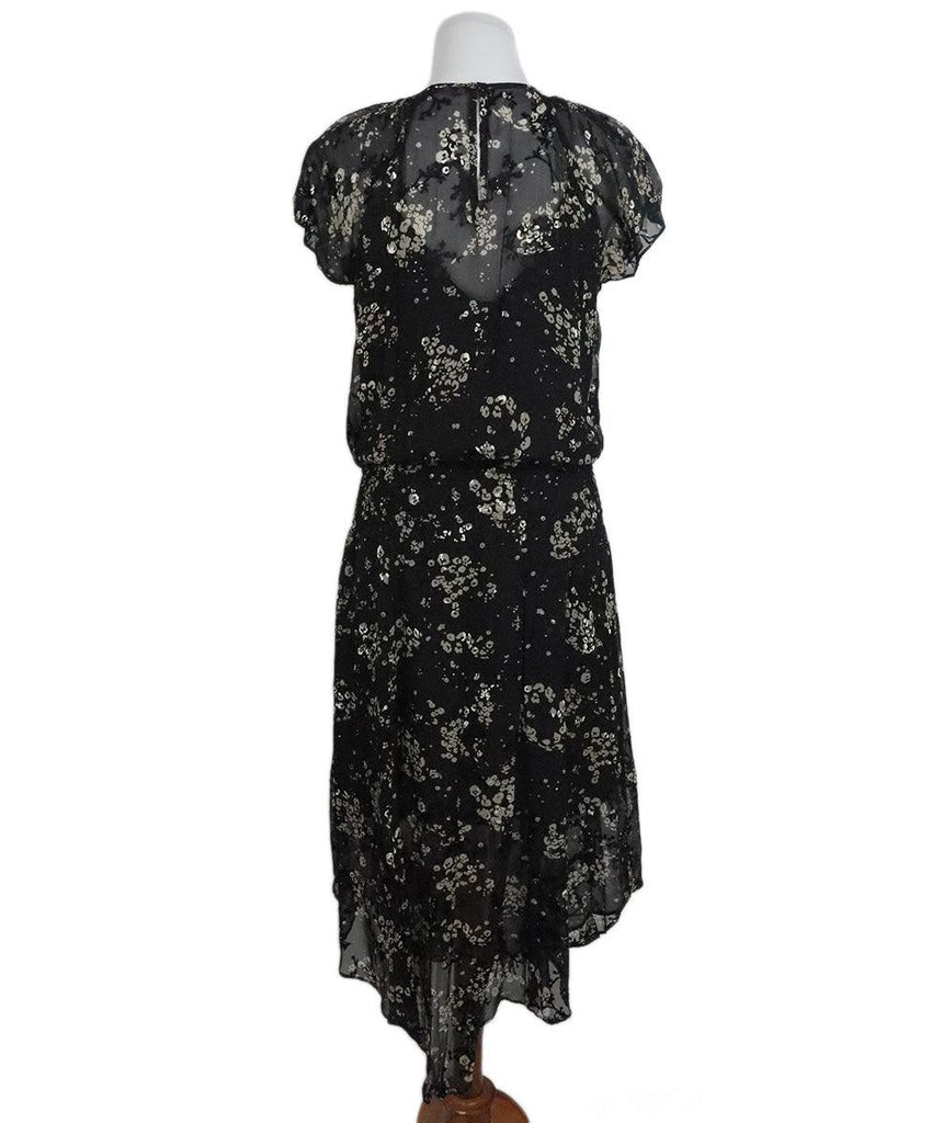 Parker Black & Beige Floral Print Dress sz 4 - Michael's Consignment NYC