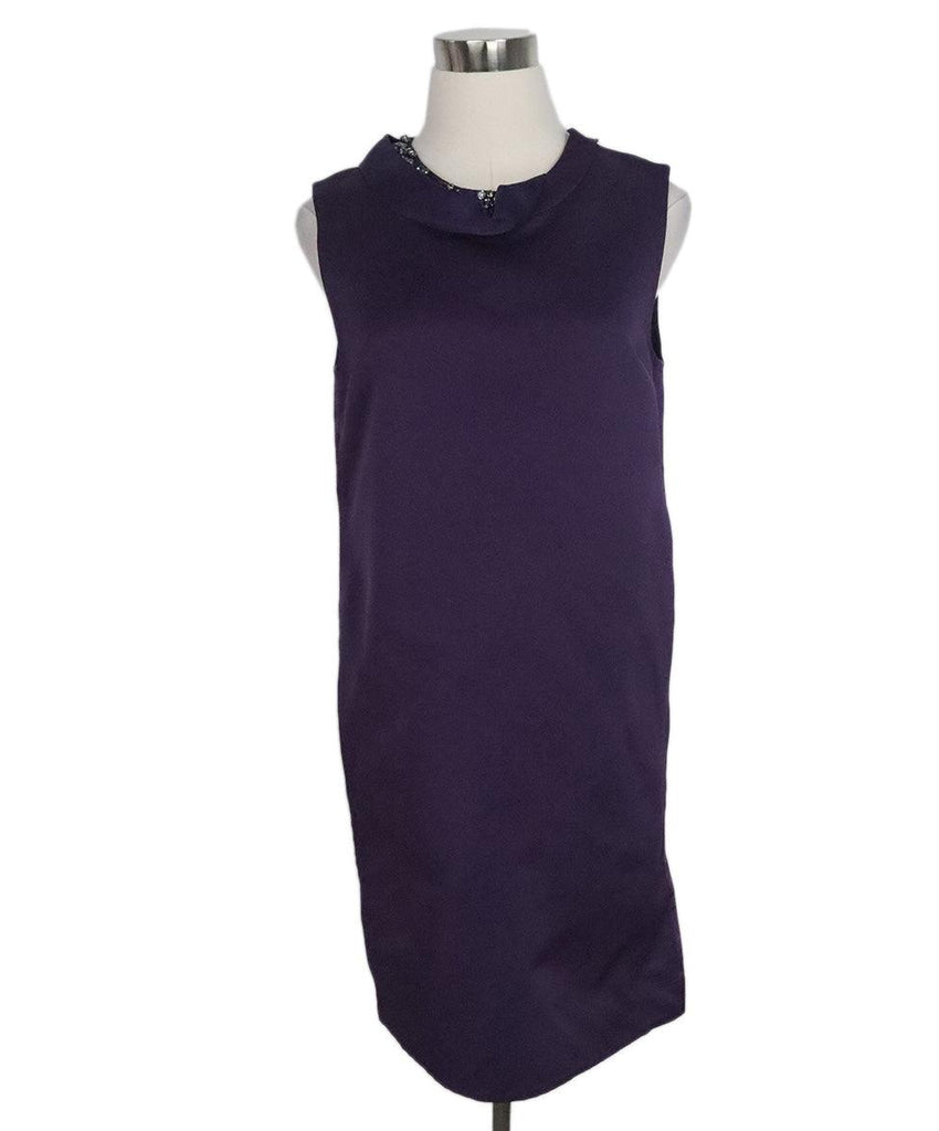 Phillip Lim Purple Silk Rhinestone Dress sz 2 - Michael's Consignment NYC